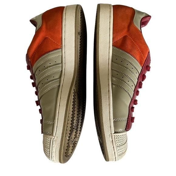 ADDIDAS RARE SUPERSTAR 1 SHELL TOE RED AND ORANGE SNEAKERS SIZE 11.5 - Picture 4 of 13